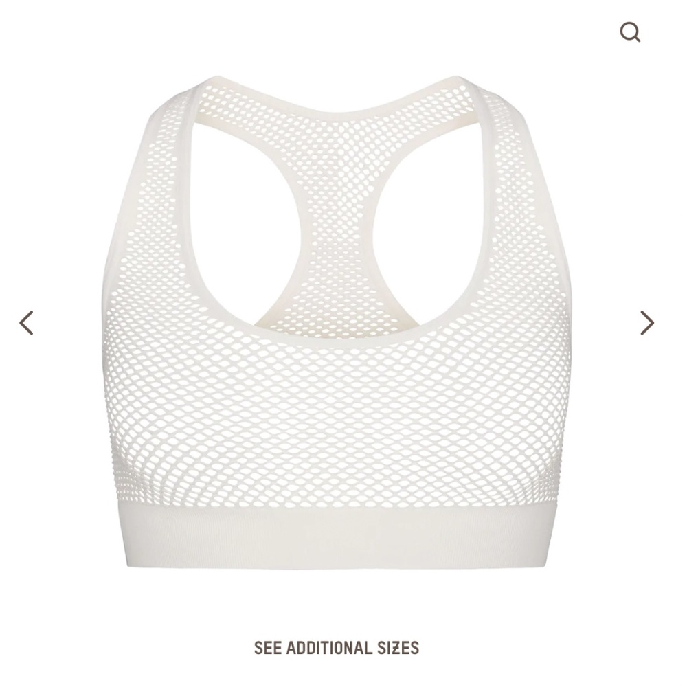 NWT SKIMS PERFORATED SEAMLESS RACERBACK SCOOP BRALETTE MARBLE XXS mesh bra